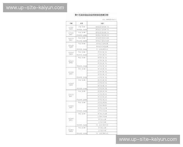 开云体育赛程时间表：一页掌控全局的观赛新体验